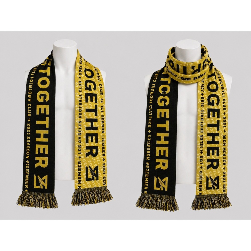 LAFC Los Angeles Football Club 2021 Season Member Scarf Together Black Gold MLS